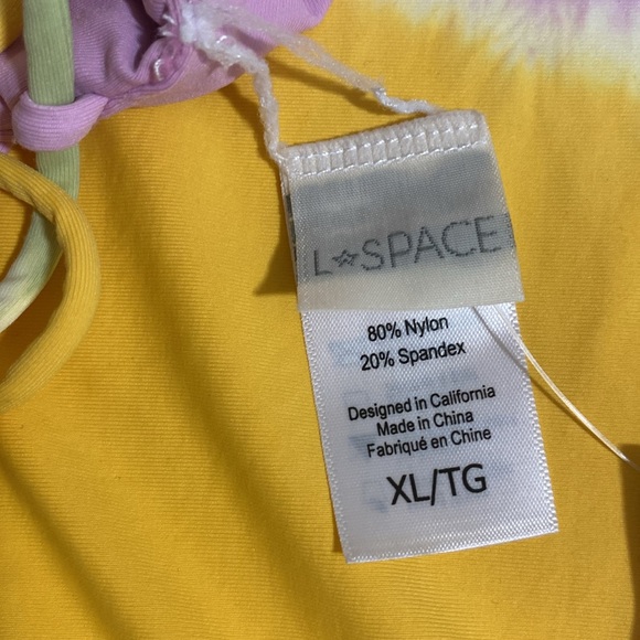 L*SPACE Women's BEACH WAVE TOP Color Block Bandeau Bikini Top Size XL - Picture 5 of 7